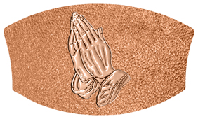 DNSWILL 516 BZ SH CP Bronze Praying Hands Shimmer Copper